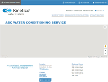 Tablet Screenshot of abcwater.kinetico.com